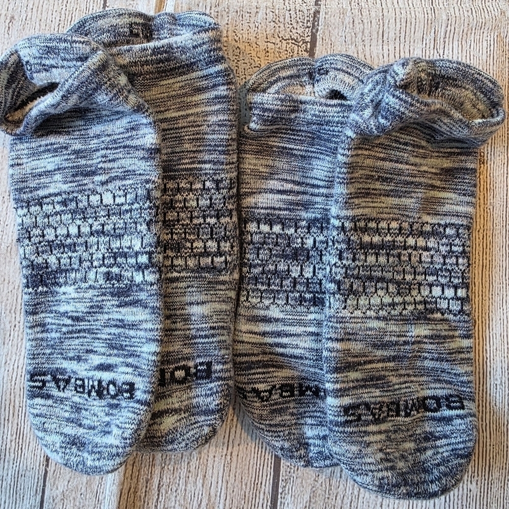 Bombas Women's Size Large (11-13) Space Dye Ankle Gripper Socks 2 Pair